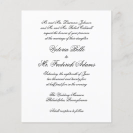 Convite para Casamento de Orçamento Formal Elegant