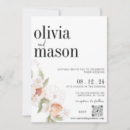 Convite para Casamento de Orçamento Moderno da Chi