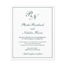 Convite para Casamento de Orçamento Verde da Flore