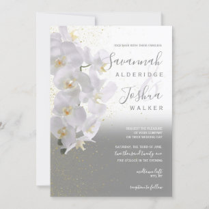 Convite para Casamento de Orquídea Aquática I Ci