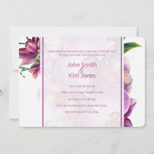 Convite para Casamento de Orquídeas