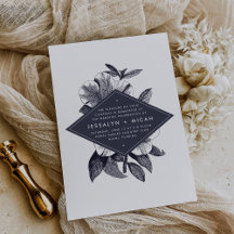 Convite Para Casamento De Orquídeas Da Meia-Noite