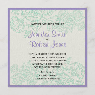 Convite para Casamento de Orquídeas e Flores Boê