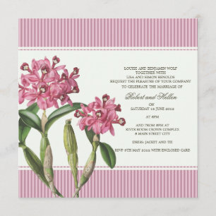 Convite Para Casamento De Orquídeas Rosa De Cattl