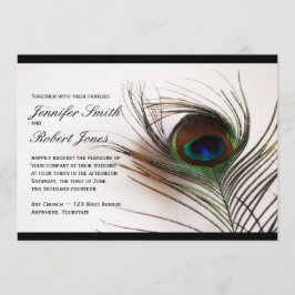 Convite Para Casamento De Pacock Feather