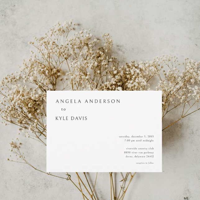 Convite para Casamento de Pais Brancos Modernos (Criador carregado)