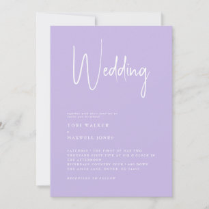 Convite para casamento de pais do Modern Lilac