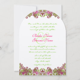 Convite para Casamento de Paisley da Apple Green d