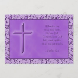 Convite para Casamento de Paixão Roxo Cristão