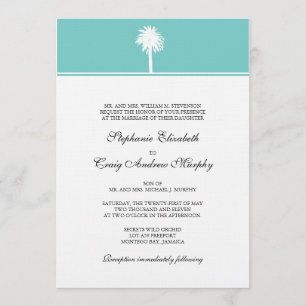 Convite Para Casamento De Palm Tree