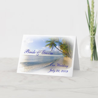 Convite para Casamento de Palm Trees & Beach