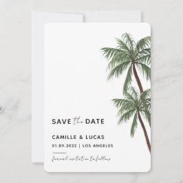 Convite para casamento de Palm Trees Minimalista