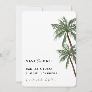 Convite para casamento de Palm Trees Minimalista