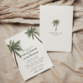 Convite para casamento de Palm Trees Minimalista