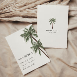 Convite para casamento de Palm Trees Minimalista