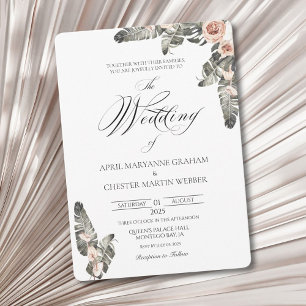 Convite para Casamento de Palma Negra Romance