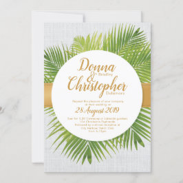 Convite para Casamento de Palma Tropical