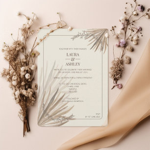 Convite para Casamento de Palmas do Deserto Elegan