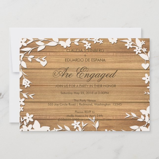 Convite Para Casamento De Papel Picado - Dólares A (Frente)