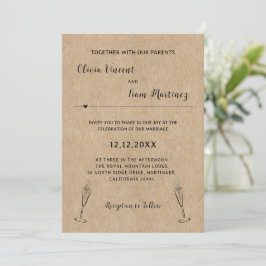 Convite para Casamento de Papel Russo