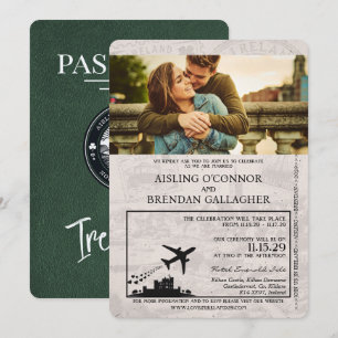 Convite para Casamento de Passaportes da Irlanda V