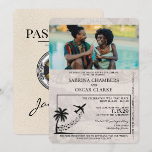 Convite para casamento de passaportes na Jamaica d
