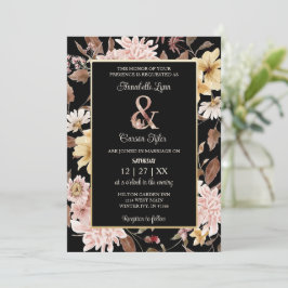 Convite para Casamento de Pássaros e Blooms de Boh