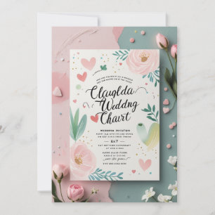 Convite Para Casamento De Pastel Whimsical