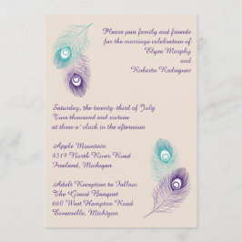 Convite para Casamento de Pavock Feather