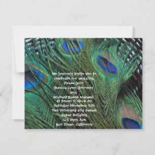 Convite para Casamento de Pavock Feather e Basket