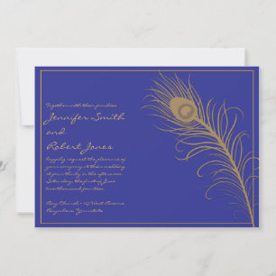 Convite para Casamento de Pavock Plume