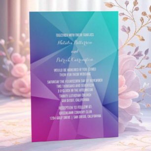Convite Para Casamento De Pedras De Joias Multicol