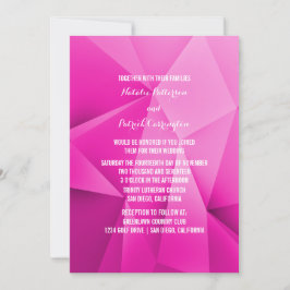 Convite para Casamento de Pedras de Joias Rosa