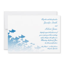 Convite para Casamento de Peixes Azuis e Corais