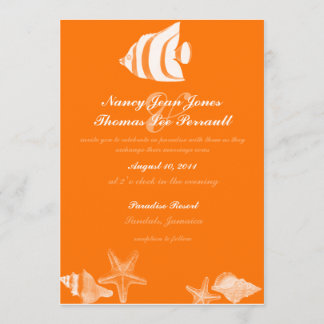 Convite para Casamento de Peixes Tropicais