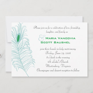 Convite para Casamento de Penas