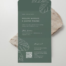 Convite para casamento de Pensacola com RSVP Códig