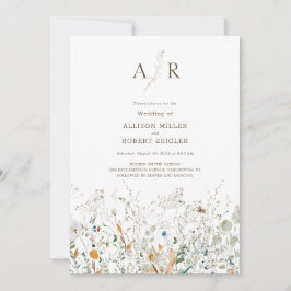 Convite para Casamento de Petite Wildflower