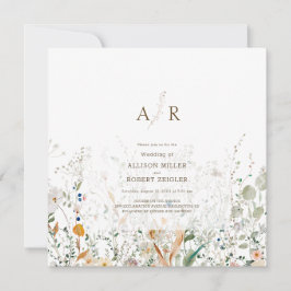 Convite para Casamento de Petite Wildflower