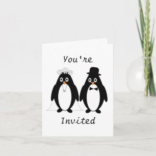 Convite para Casamento de Pinguins
