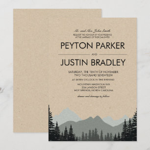 Convite Para Casamento De Pinheiros Russos