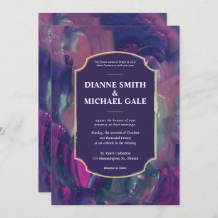 Convite para Casamento de Pintura em Acrilato