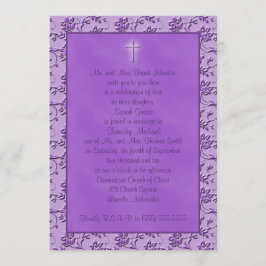Convite para Casamento de Poder de Roxo Cristão