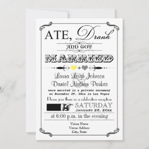 Convite para Casamento de posteres vintage e Quadr