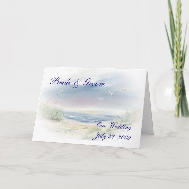 Convite para Casamento de Praia (Frente)