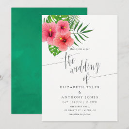 Convite para Casamento de Praia Aloha Luau Beach