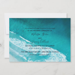 Convite para Casamento de Praia da Ocean Waves