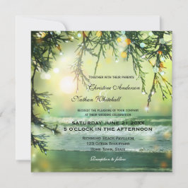 Convite para Casamento de Praia das Luzes Espumant