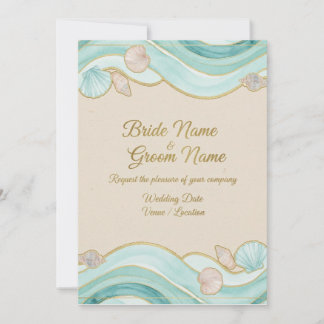 Convite para Casamento de Praia de Destino