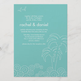 Convite para Casamento de Praia de Ondas de Swirli
